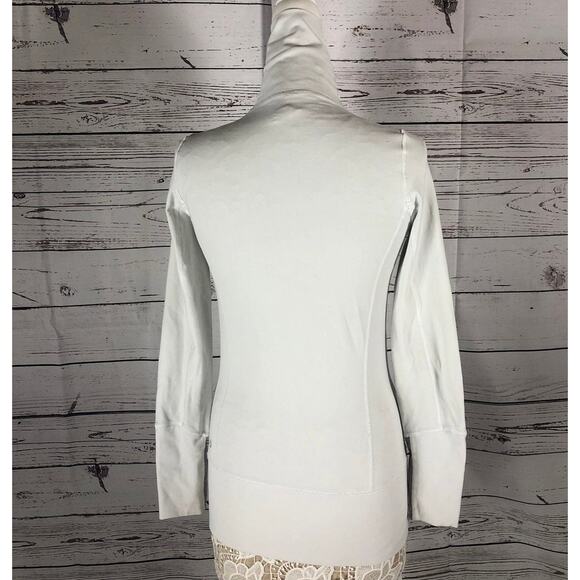 Lululemon Women in Stride jacket white & Metallic silver full zip high neck 4 - Picture 9 of 12